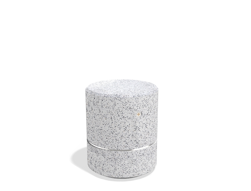 Concrete Stool 281 seat polished aggregate, sides exposed aggregate