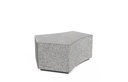 CONCRETE BENCH 268 Z1 seat polished, sides exposed aggregate