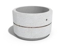 ROUND CONCRETE PLANTER 17 exposed aggregate