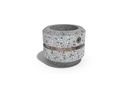 ROUND CONCRETE PLANTER 19 exposed aggregate