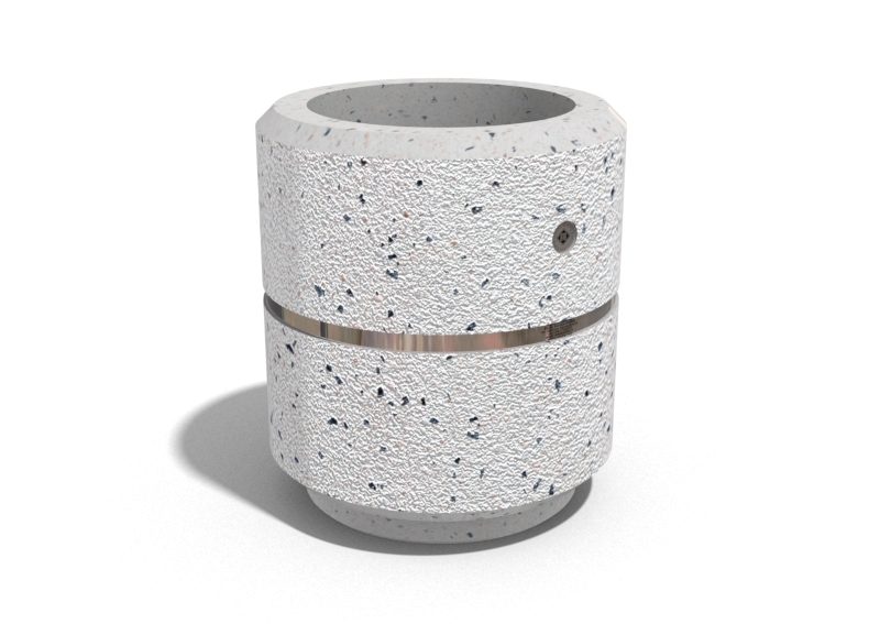 ROUND CONCRETE PLANTER 20 exposed aggregate
