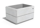 RECTANGULAR CONCRETE PLANTER 177 exposed aggregate