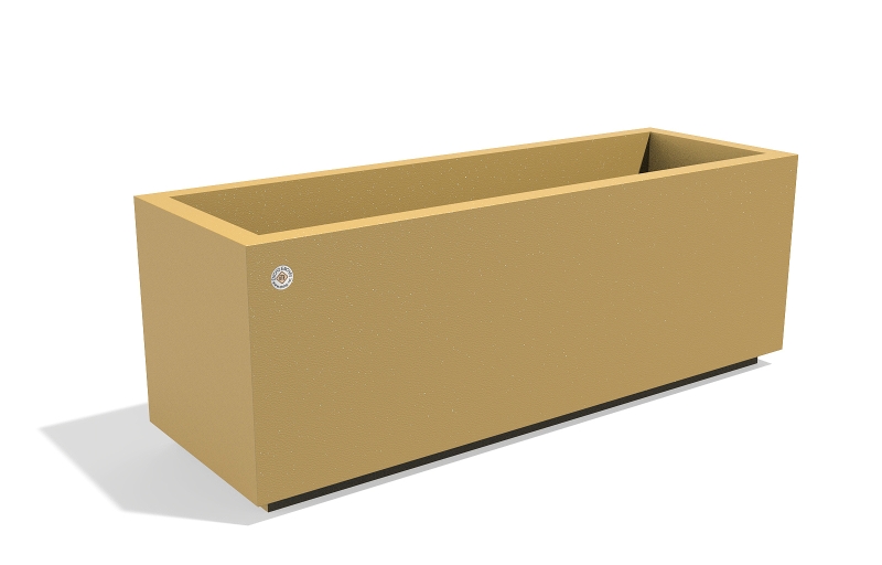 METAL PLANTER 401-W stainless steel, with wheels