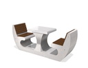 BUSINESS TABLE 285-ER Resysta sides exposed, top polished aggregate