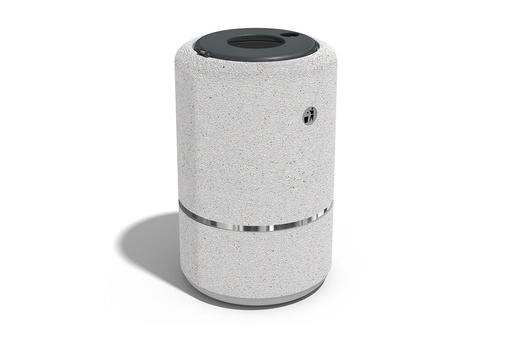 CONCRETE LITTER BIN 36 E35 exposed aggregate 35L