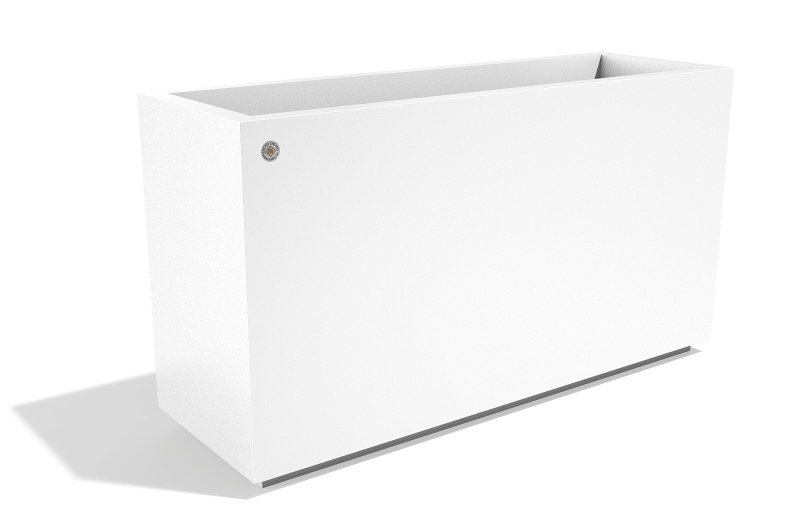 METAL PLANTER 403-WT, stainless steel, wheels and pull out tray