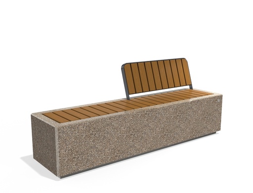 CONCRETE BENCH 268 C ES exposed aggregate