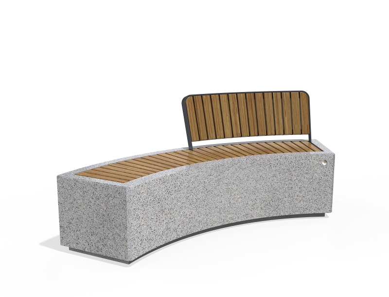 CONCRETE BENCH 268 F ES exposed aggregate