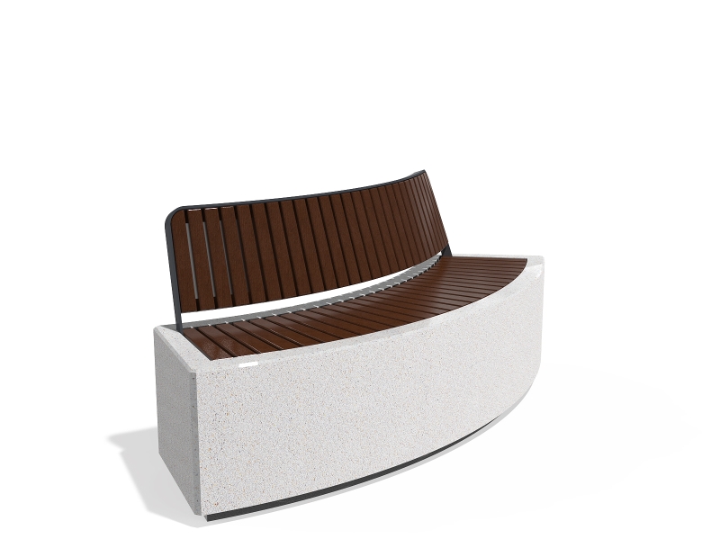 CONCRETE BENCH 268 G ER Resysta exposed aggregate