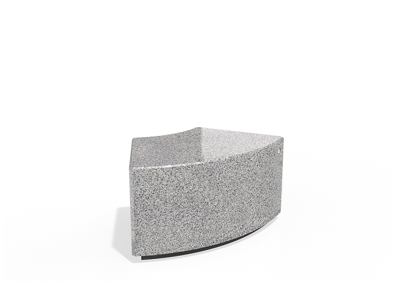 Concrete Stool 268 R seat polished, sides exposed aggregate