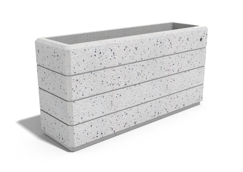 RECTANGULAR CONCRETE PLANTER 132 exposed aggregate