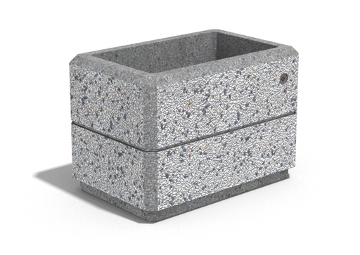 RECTANGULAR CONCRETE PLANTER 175 exposed aggregate