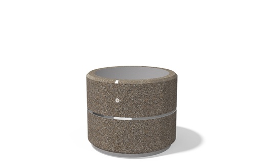 ROUND CONCRETE PLANTER 22 exposed aggregate