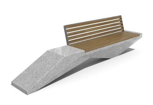 CONCRETE BENCH 246 PR Resysta polished aggregate