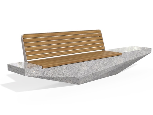 CONCRETE BENCH 322 PR Resysta polished aggregate