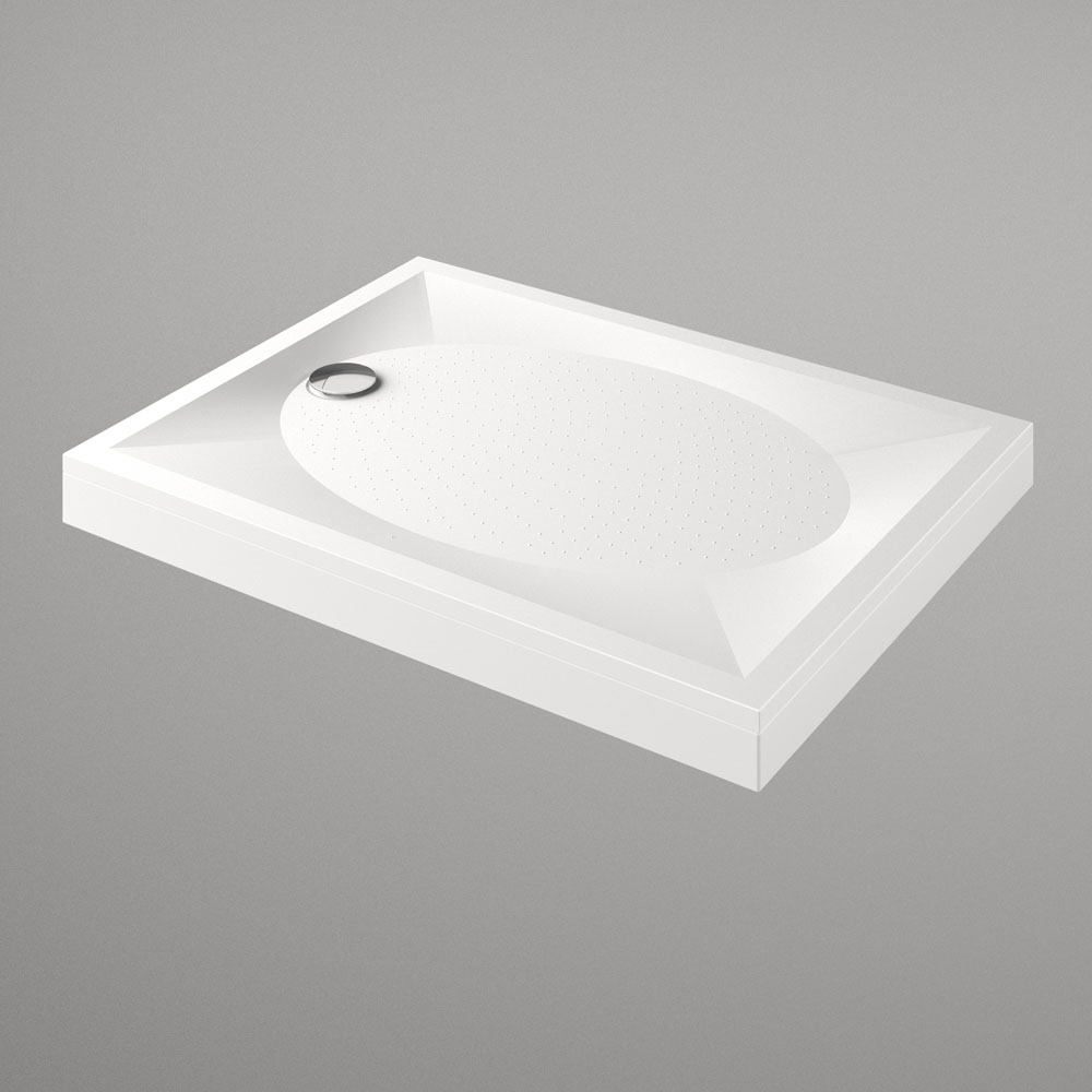 ART 80x120 Shower Tray Alpine White Glossy
